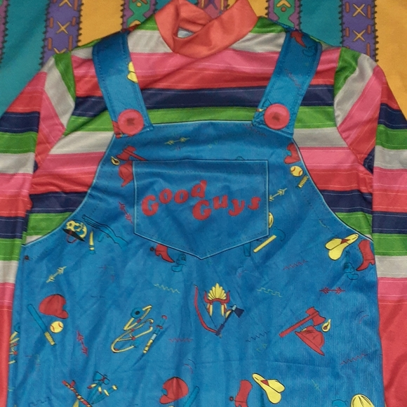 Chucky Childs Play Good Guys Overall Jumpsuit Costume Cosplay Movie Halloween - Picture 2 of 5